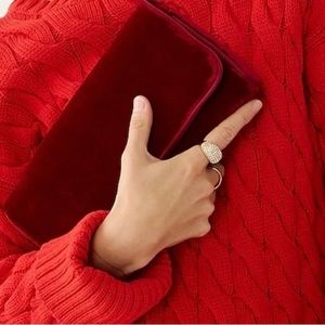 JCrew Florence convertible clutch in velvet
